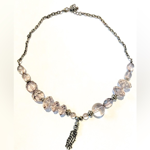 Light Purple Crystal Beaded Necklace - Picture 1 of 1